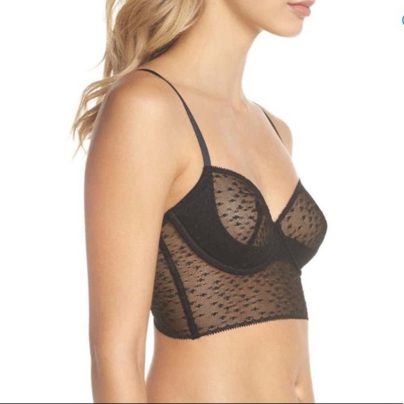 Custom Made Rhinestone Embellished Lace Underwire Longline Bra Size 32C - Picture 16 of 17